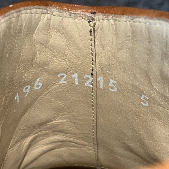 DUCCIO DEL DUCA Milano Cognac Woven Leather Ankle Boot Booties EU35 = US 4.5 - Picture 10 of 10